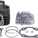WQSING 70cc 47mm Engine Piston Cylinder Head Top End Kit Compatible with JOG/MinarelliI/Yamaha CLONE Motors