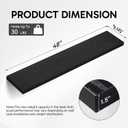 BAYKA Floating Shelves, 48 inches Long Heavy Duty Wall Mounted Rustic Wood Shelves for Bathroom, Bedroom, Living Room, Kitchen, Office, Hanging Shelf for Books/Storage/Decor (Black,Set of 2)