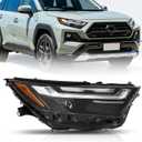 JFN LED Headlight Compatible with 2022-2025 Toyota RAV4 XSE/SE/Hybrid 81110-0R360 W/bulbs HIGH(Passenger Side)