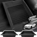 SCREW RHINO 2 Pack For Tesla Model X 2017-2024 Front/Back Under Seat Storage Organizer,TPE Waterproof Underseat Bin Trash Storage Can for Tesla Model X accessories