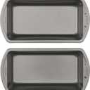 GoodCook Nonstick Loaf Pan 8 x 4-Inch Heavy-Duty Steel Bakeware with Easy-Clean Non-Stick Coating, Oven & Dishwasher Safe Pan for Meatloaf Breads Lasagnas Casseroles & More, Set of 2, Gray