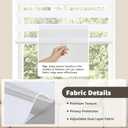 SEEYE Cordless Zebra Blinds for Window, French Door Blinds Free-Stop Roller Window Shades with Valance 22" W x 90" H, Light Filtering Window Treatment Sheer Blinds & Shades Easy to Install, White