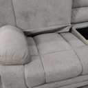 MCombo 70.8" Zero Gravity Power Loveseat Recliner Sofa with Massage and Dual Heating, Adjustable Headrest, USB & Type C Port for Living Room, Fabric PR606M2 (Mist Grey)