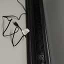 Seville Classics UltraSlimline Indoor Bladeless Oscillating Tower Fan Quiet Cooling LED Display Space-Saving for Home w/Remote and 7.5H Timer, Black, 40" 5-speed (115 degrees)