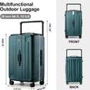Hanke Multifunctional 26 Inch Hard Shell Suitcases with Wheels Travel Approved Luggage Large Rolling Suitcase Checked Luggage for Women Men(Blackish Green)