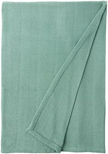 Eddie Bauer - Queen Blanket, Lightweight Cotton Bedding, Luxurious Bedding Set (Herringbone Green)