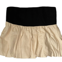 SOLY HUX Women's Plus Size Strapless Tube Tops Color Block Split Going Out Bandeau Tank Shirts Apricot and Black X-Large Plus