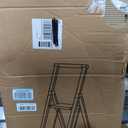 HillhutApex Aluminum 3 Step Ladder, Step Stool Foldable Ladder(Pale Green)