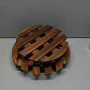 2 Pack Plant Caddy with 5 Wheels, 14" + 12" Rolling Plant Stand 220 LB Heavy Duty Wooden Round Plant Dolly with Metal 360 Lockable Caster Wheels for Outdoor Indoor Large Plant Pots, Flower Pot, Patio