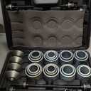 VEVOR Pull and Press Sleeve Kit, 28 PCS, Steel Bush Removal Insertion Sleeve Tools with Carrying Case, Compatible with LCV and HGV Engines, for Removing and Installing Bushings, Bearings, and Seals