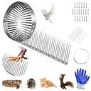 Bird Spikes, Pigeon Squirrel Raccoon Cat Bird Deterrent Anti-Climb Spikes for Outside, Anti Animal Defender Spikes Outdoor to Keep Birds Away for Window Roof Fence Railing (Stainless Steel)