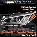 TODO Headlight Assembly Compatible with 2015 2016 2017 Sonata, Headlamp Replaces 92101C2000 HY2502183 | Left Driver Side (Not for Hybrid)
