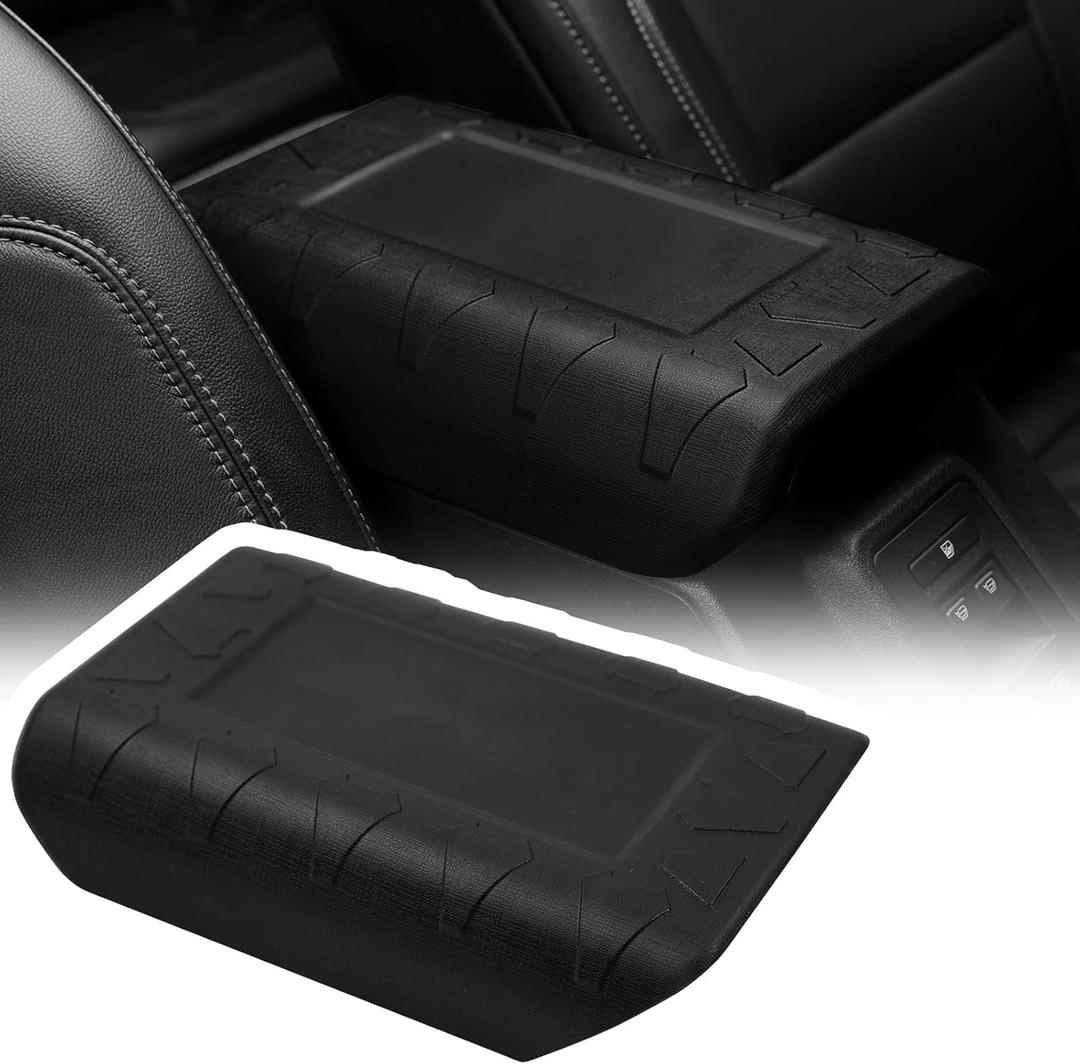 Center Console Armrest Cover Applicable to Ford Bronco 2021 2022 2023 2/4 Doors, Waterproof Car Interior Accessories Arm Rest Pad Cover Protector, Black