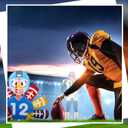 Chunful 4 ft Thanksgiving Football Turkey Cardboard Cutout Stand up Life Size Fall Autumn Harvest Thanksgiving Sport Theme Party Outdoor Decoration Backdrop Photo Props Turkey Standup for Party Supply