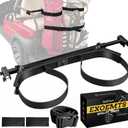 Heavy Duty Upgraded Golf Cart Bag Holder, Adjustable Rear Seat Bracket for 2+2 Golf Cart with 1" Square Tube, No Drilling Bag Holder Attachment for Club Car, EZGO, Yamaha, Include Hook & Loop