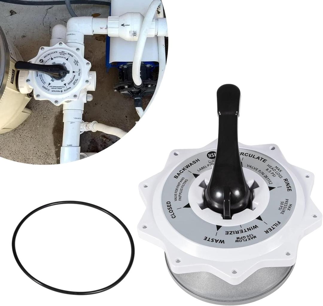Sunluway 270067 2-Inch Top Valve Assembly Replacement Kit for Hiflow Compatible with Top and Side Mount Multiport Pool/Spa Valve
