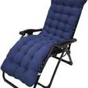 Patio Chaise Lounger Cushion,61in Lounge Chair Recliners Chair Cushions,Thicker Padded Chaise Lounger Swing Bench Cushion for Outdoor Indoor Home Office (Navy Blue)