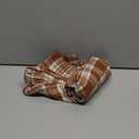 MIULEE Fall Set of 2 Scottish Tartan Plaid Throw Pillow Covers Farmhouse Classic Decorative Outdoor Square Cushion Cases for Halloween Thanksgiving Decor Sofa Couch 20x20 Inch, Brown and White