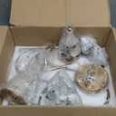 28.5" French Country Chandelier, 6-Light Farmhouse Dining Room Light Fixtures Over Table, Vintage Antique Wood Chandelier for Bedroom Kitchen Island Entryway Living Room Office