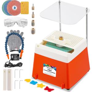NEWTRY 3-in-1 Stained Glass Grinder, Portable Mini Grinder Machine for Curves & Angles Grinding & Drilling, Stained Glass Kit for Ceramic Polishing, Mosaics Arts & Decoration