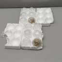 Nuptio 12 Pcs Hanging Tea Light Candle Holders Mini Glass Candle Holder 2.36" Diameter Baubles Globe Garden Ornament, Tealight Holders for Christmas Halloween Wedding Party Decorations for Reception