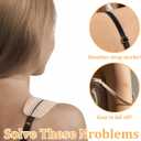 Sibba 12Pcs Bra Strap Cushions, Anti-Slip Shoulder Pads for Women, 2 Size
