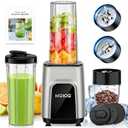 KOIOS Smoothie Blender, 900W Personal Blender and Grinder Combo for Kitchen, Smoothies Maker with 3 Non-BPA Portable Blender Cup for Baby Food, Beans, Nuts, Spice Protein Mixer