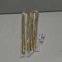 Haligate Brushed Brass M12 Threaded Extension Rod for Pendant Light, Island Lighting, Chandeliers,Lighting Fixture downrods & Stems,12 Inches 13.5mm OD (0.531) x 300mm L (11.81)