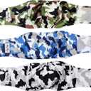 Reusable Belly Bands for Small Dogs,3 Pack Premium Washable Dog Diapers Male Puppy Nappies Wrap Camo,S