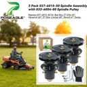 3 Pack 037-6015-50 Spindle Assembly with 033-6004-00 Spindle Pulley Replace 037-6015-00, 037 6015 50, 037601550 for Bad Boy ZT Elite 60", Maverick 60", ZT Elite Limited 60", Revolt 61" Decks