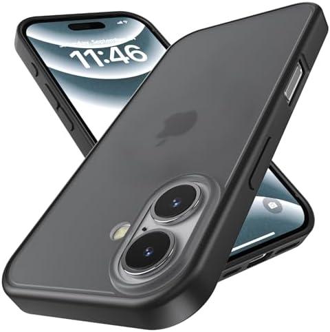Gatita for iPhone 16 Plus Case Black, Sturdy Matte Frosted Translucent Minimalist Protective Phone Case with Slick Substantial Protective Plastic Cover for iPhone 16 Plus - Frosted Black