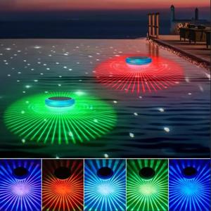 Solar Floating Pool Lights,Pool Lights with RGB Color Changing,Waterproof Solar Pool Lights for Indoor/Outdoor,Pool Lights that Float for Swimming Pool, Hot Tub, Spa, Pond (2, RGB)