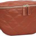 MOLSHINE Women's Quilted Crossbody Bum Bags, Trendy Puffer Belt Sling Bag Shoulder Waist Pack Chest Fanny Pack Purse (Brown)