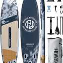 Hiwave Inflatable Touring Paddle Board 11'6" x 35", Extra Wide SUP with 450 lb Capacity, Smooth Glide for Long Distance Paddling, Large Cargo Space for Travel, Stable for Beginners