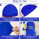 7.2FT Royal Blue Arch Backdrop Cover,Spandex Fitted Wedding Arch Stand Covers Round Top Chiara Arch Covers Stretchy Backdrop for Birthday Party Ceremony Banquet Decoration