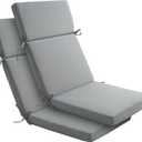 Enipate 2 Pack Outdoor High Back Chair Cushion, Weather Resistant Adirondack Rocking Chair Cushions, Patio Chair Seat Cushions (Grey)