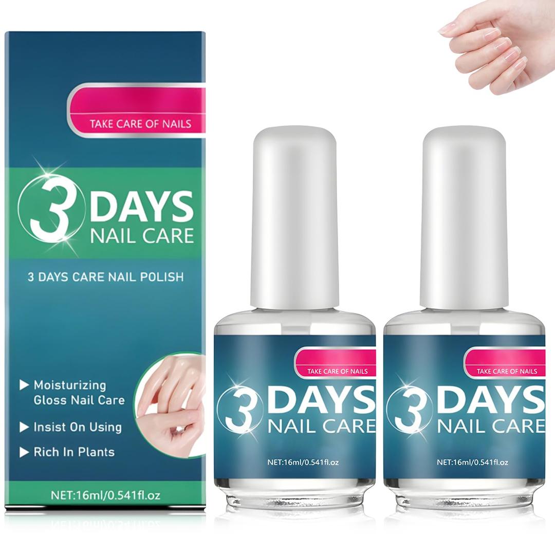 3 Days Nail Care - Keratin Amino Acid Nail Care, Strengthening and Hydration, for Dry, Weak & Fragile Nails, 16ml/0.56oz (2pcs)