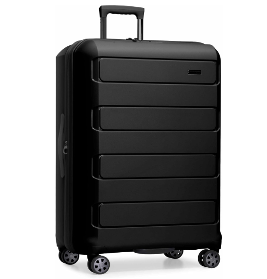 Traveler's Choice Pagosa Hardshell Expandable Luggage with Spinner Wheels, Black, 30-Inch Large
