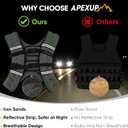 APEXUP Weighted Vest Men Women, Weight Vest for Women Workout Equipment for Strength Training Running, Mint (15lbs)