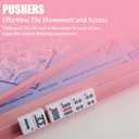 4 Pcs 18.7 Inch Light Pink Acrylic Mahjong Tile Racks with Pushers for Game Night American Mahjong Racks Tile Set for Mah Jong Lovers and Beginners