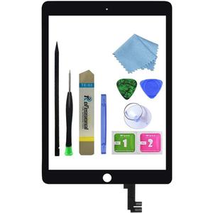 for Black iPad Air 2 2nd Generation Touch Screen Digitizer Glass Replacement Modle A1566 1567 with Adhesive+Tool Repair KitOnly for Professional Person,Not Include LCD