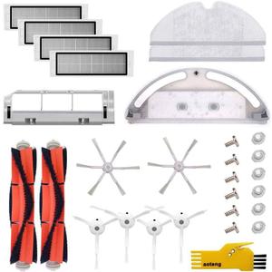 Accessory Kit for Roborock S5 S6 S50 S51 E25 E20 E35 Xiaomi Mi Robot Xiaomi Mijia Robotic Vacuum Replacement Parts 23 Pcs Pack of Main Brush & Side Brush & Filter & Water Tank (Style 01)