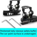 2 PCS Hood Light Mount, Waterproof Durable Metal Design, Adjustable Wide Angle Vehicle Spotlight Holder, Universal Grille Light Bracket Accessories (Black)