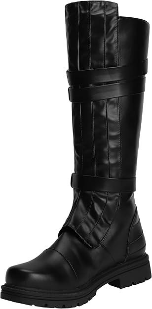 Mens Tall Boots Medieval Renaissance Pirate Cosplay Boot Halloween Costume Shoes
 Size 44