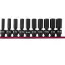 SUNEX TOOLS 3660 3/8-Inch Drive Deep Metric Universal Socket Impact Set, 10-Piece