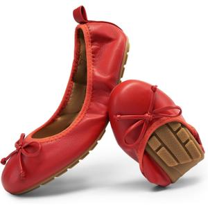DREAM PAIRS Women's Flats, Foldable Ballet Flats for Women, Bowknot Round Toe Comfort Light Weight Slip-On Dress Shoes, Size: 7.5