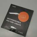 FULEN Picture Lights Battery Operated, Rechargeable Picture Frame Lights for Wall, LED Cordless Wall Lights for Arts,Paintings,Gallery&Dartboard,3 Color Temperatures, Remote Control,White,2 Pack