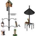 Bird Feeder Pole Stand,95 Inch House Pole for Outdoors Weather Station,Heavy Duty Metal Mount Kit Adjustable Multifunctional Bird Feeder Stand