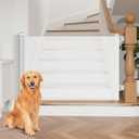 Retractable Baby Gate,55" Wide x 34" Tall Mesh Safety Gate for Dogs & Babies, Indoor/Outdoor Use for Stairs, Doorways, Hallways,Easy Installation Mesh Gate