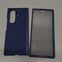 Ruky for Galaxy Z Fold 7 Case with Stand, with Front Privacy Screen Protector & Hidden Kickstand, Support Wireless Charging Slim Hard Shockproof Protective Phone Case for Samsung Galaxy Z Fold 7, Blue